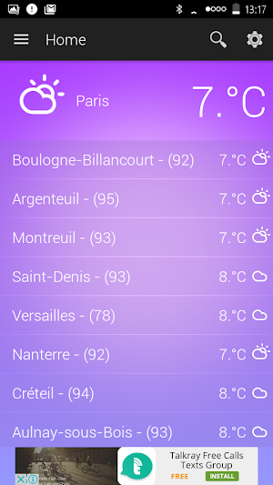 Isle of France Weather Screenshot 1