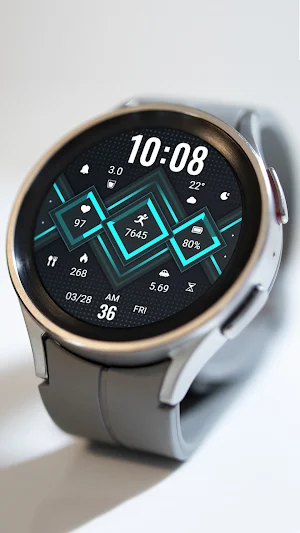 Blue Geometry ZKin Watch Screenshot 2