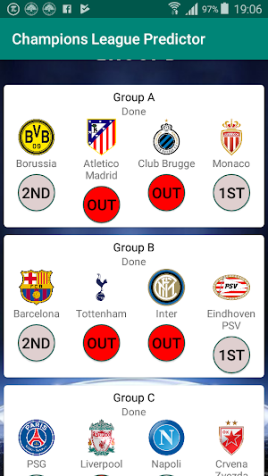 Champions Football Predictor Screenshot 0
