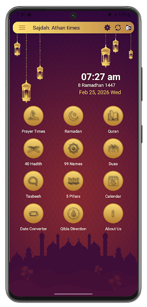 Sajdah: Athan times Screenshot 0