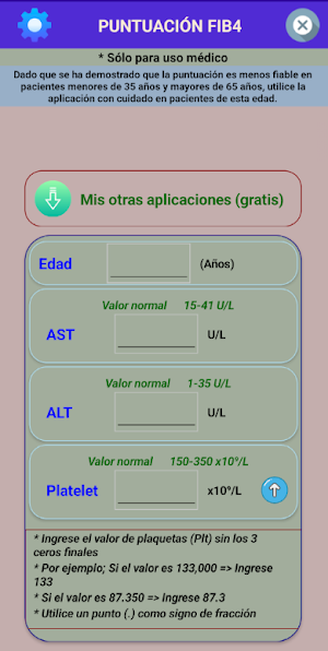 FIB4 Score Screenshot 0