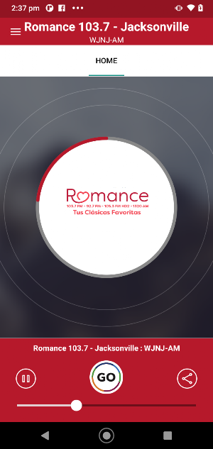 Romance 103.7 Screenshot 0