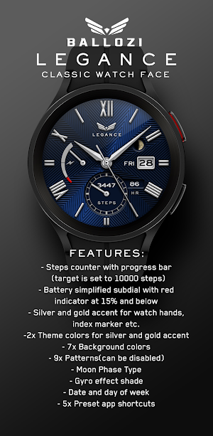 BALLOZI Legance Watch Face Screenshot 1