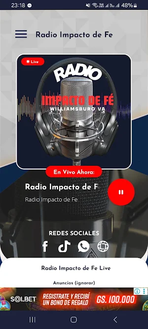 Radio Impacto de Fe Screenshot 1