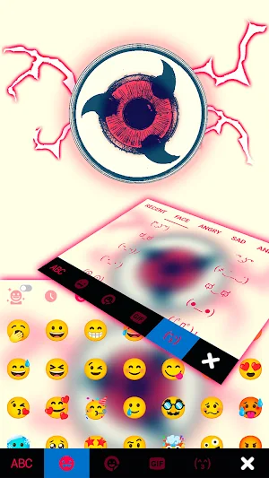 Thunder Sharingan Keyboard Background Screenshot 2
