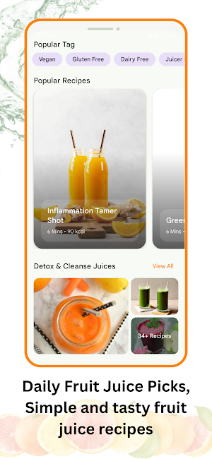 Healthy Fruit Juice Recipes Screenshot 1