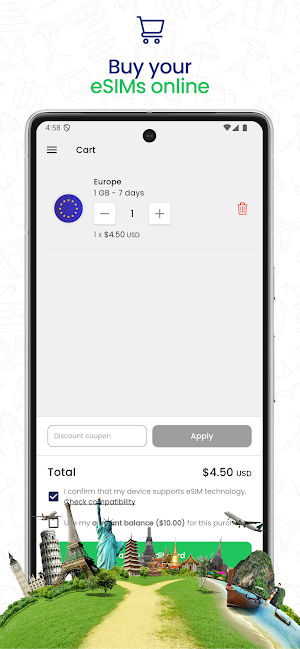 FastEsim: Travel eSIM Screenshot 3