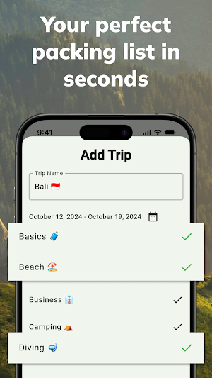PackBuddy – Packing List Screenshot 1