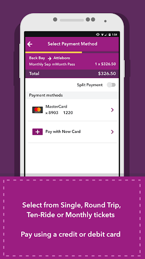 MBTA mTicket Screenshot 2