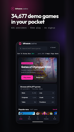 Bitwave Casino Games Screenshot 0