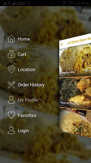 caribbean spice roti shop Screenshot 1