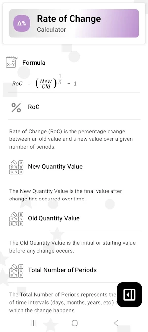 Rate of Change Calculator Screenshot 2