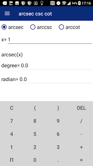 sin cos tan calc Screenshot 2