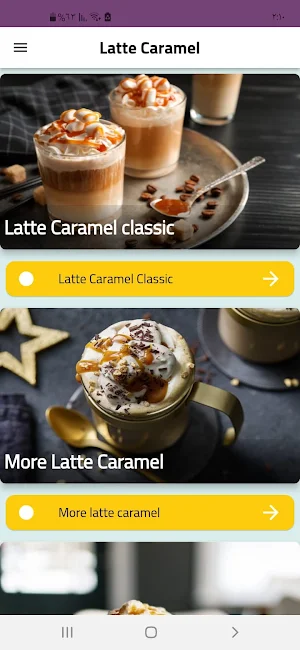 Latte Caramel Recipes Screenshot 0