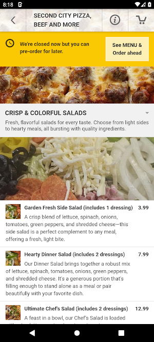 Second City Pizza Screenshot 2
