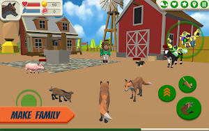Fox Family - Animal Simulator 3d Game Screenshot 1