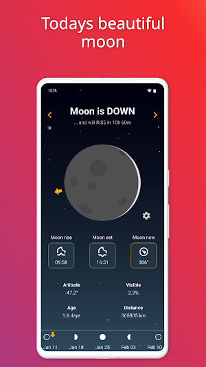 Moon Phase Now: Lunar Calendar Screenshot 1