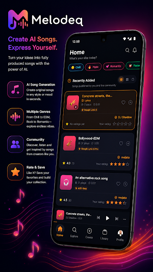 Melodeq - AI Music Creator Screenshot 0