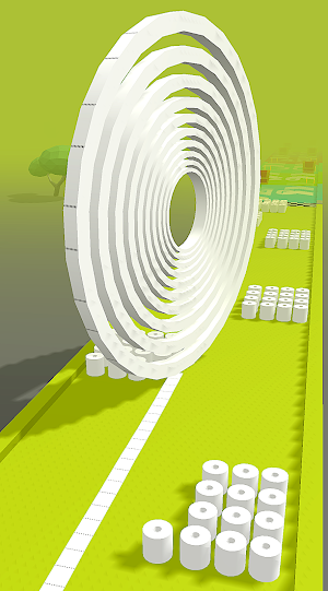 Rolly Paper - Toilet Paper Line | 3D Rolling Game Screenshot 0