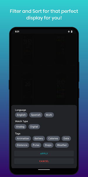 WatchFaces for Mi Band 5 - Minimal Edition Screenshot 3