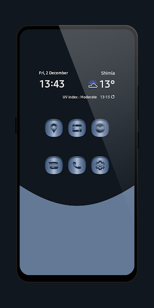 Curved - Blue Icon Pack Screenshot 0