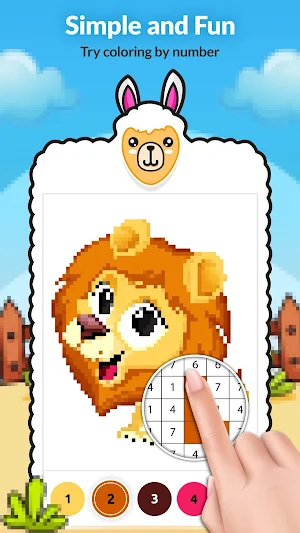 Animal Color by Number Coloring Book Screenshot 1