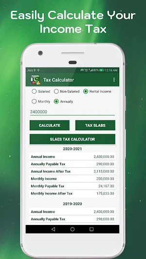 Income Tax Calculator 2021-22 Screenshot 0