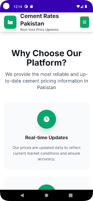 Cement Rates Pakistan Today Screenshot 0