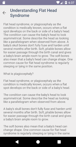 Newborn log - plagiocephaly (f Screenshot 2
