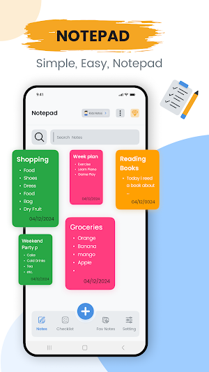 Notes App - Checklist Planner Screenshot 0