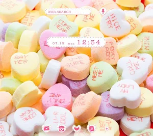 Candy Hearts Theme +HOME Screenshot 0