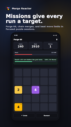 Merge Reactor: 2048 Puzzle Screenshot 1