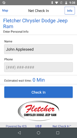 Net Check In Fletcher Chrysler Screenshot 1