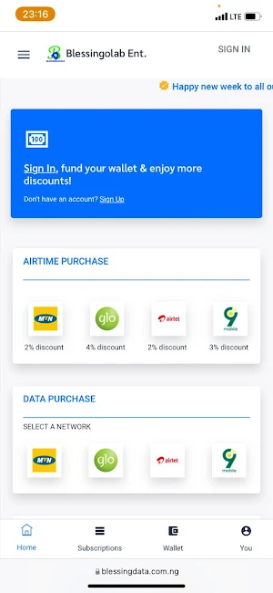 BlessingData Airtime, Electricity, Cable Payments Screenshot 3