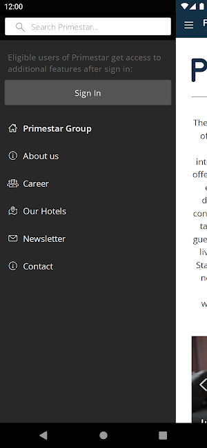 Primestar Hotels Screenshot 1