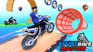Police Bike Stunt Racing: Mega Ramp Stunts Games Screenshot 2