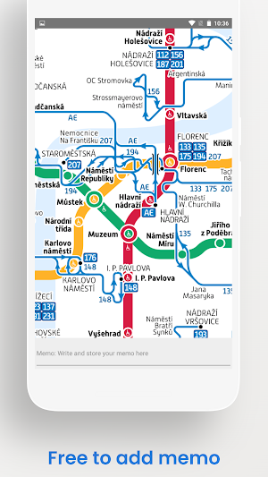 PRAGUE METRO TRAM BUS MAP Screenshot 3