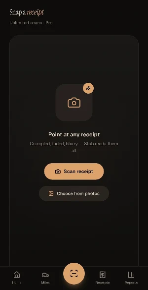 Stub: Receipt Scanner & Tax Screenshot 1