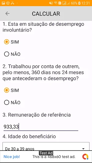 Subsídio de desemprego Screenshot 1