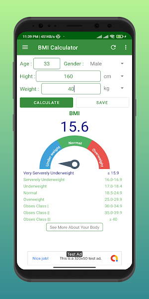 My BMI Calculator Screenshot 3