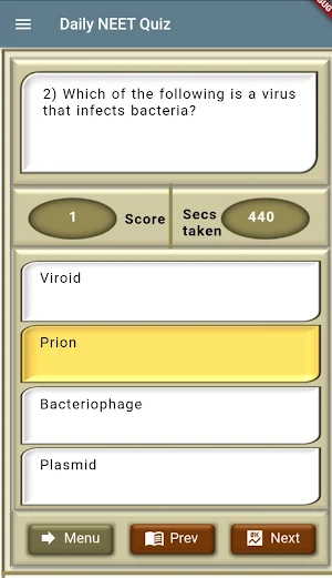 Daily NEET Quiz Screenshot 2