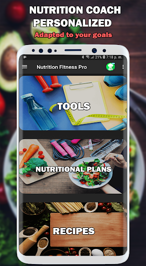Nutrition and Fitness Coach: Diets and Recipes Pro Screenshot 0
