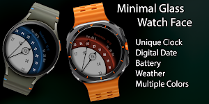 Minimal Glass Watch Face Screenshot 0