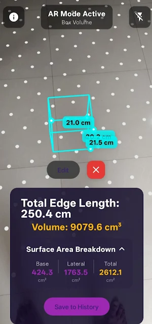 AR Measurement : 2D, 3D Shapes Screenshot 1