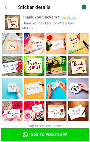 Thanks Stickers for WhatsApp Screenshot 1
