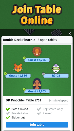 Double Deck Pinochle ‣ Screenshot 1