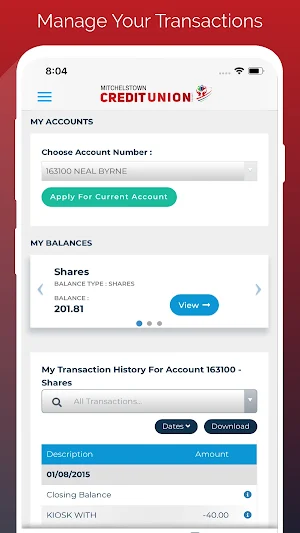 Mitchelstown Credit Union Screenshot 1