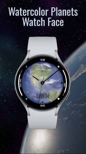 Watercolor Planets Watch Face Screenshot 0