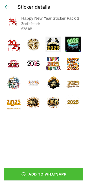 New Year Stickers 2025 Screenshot 2
