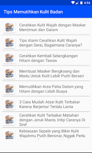Tips Panduan Memutihkan Kulit Badan Screenshot 1